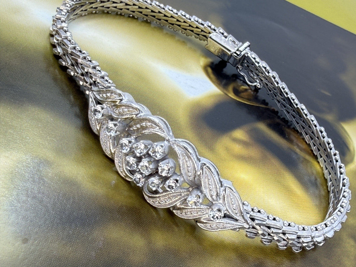 Bracciale semirigido vintage in oro bianco 18 kt, anni '70 – foto 4
