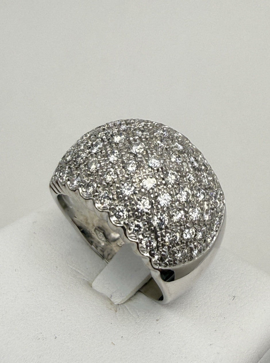 Anello a fascia in oro bianco 18 kt con 2 ct di brillanti – foto 23
