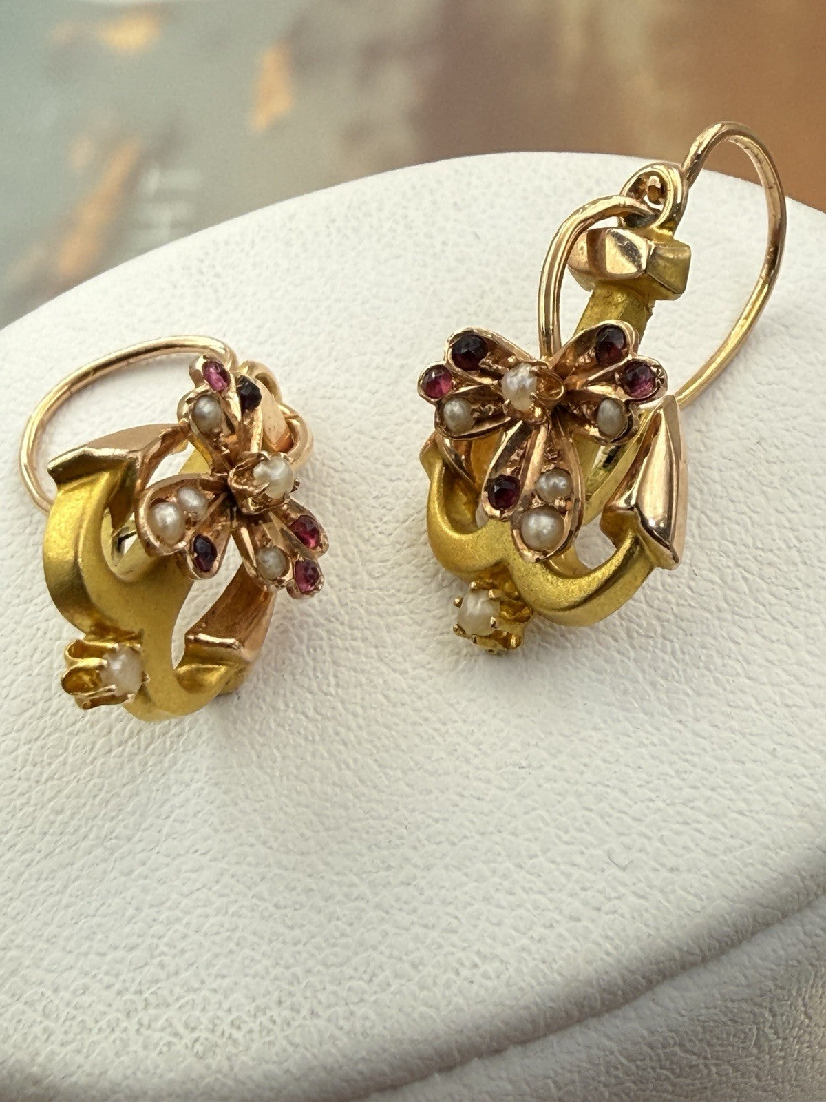 Parure antica bracciale, spilla e orecchini in oro 6/7 kt, fine '800 – foto 24