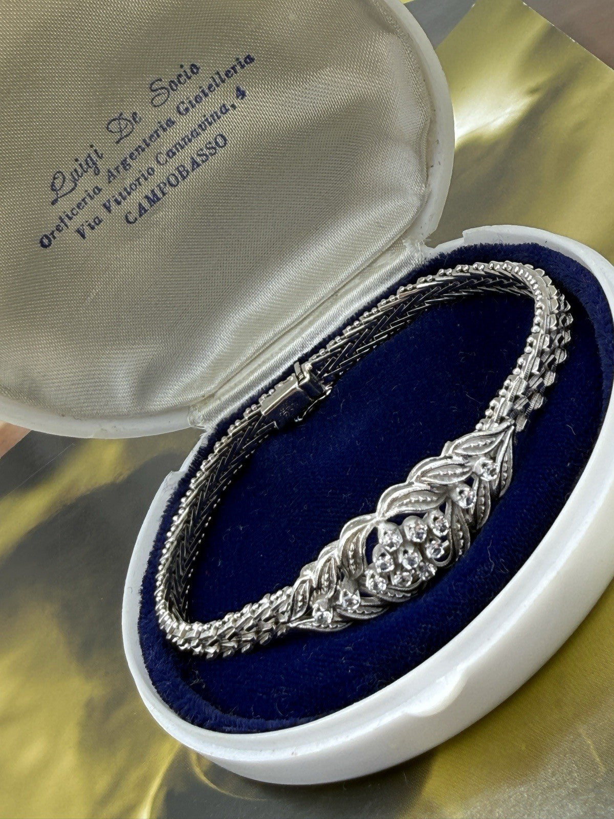 Bracciale semirigido vintage in oro bianco 18 kt, anni '70 – foto 15
