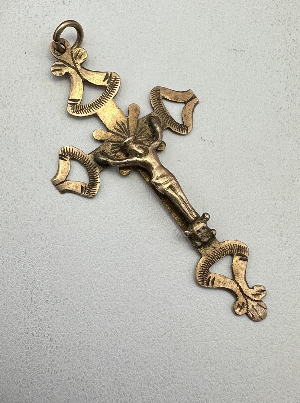 Croce borbonica in oro rosso 6/7 kt con punzone del Regno, fine '800 – foto 5