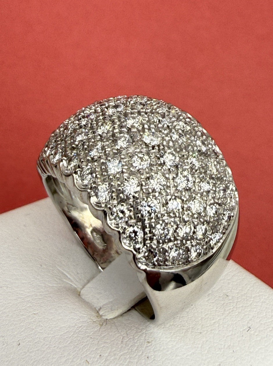 Anello a fascia in oro bianco 18 kt con 2 ct di brillanti – foto 10