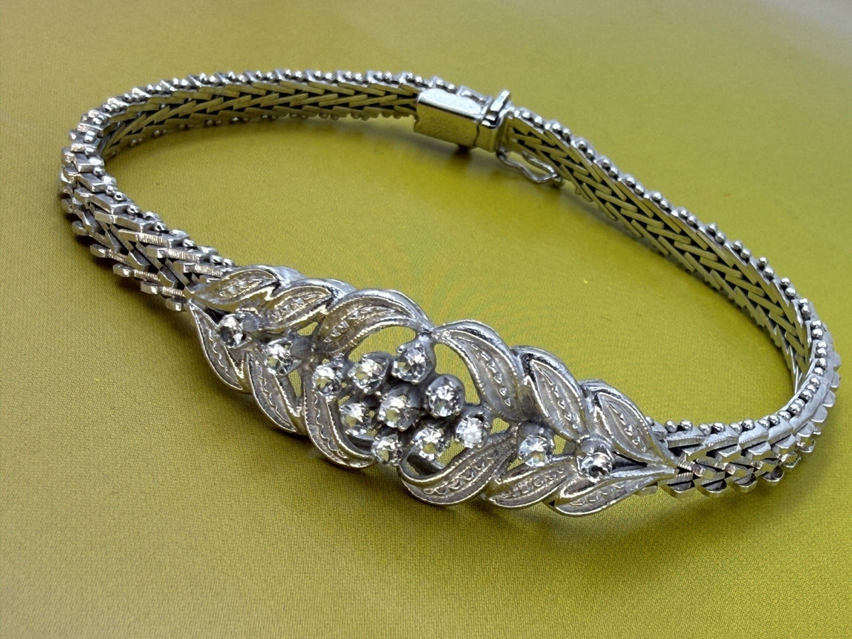 Bracciale semirigido vintage in oro bianco 18 kt, anni '70