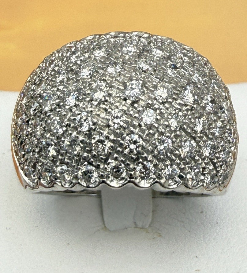 Anello a fascia in oro bianco 18 kt con 2 ct di brillanti – foto 8