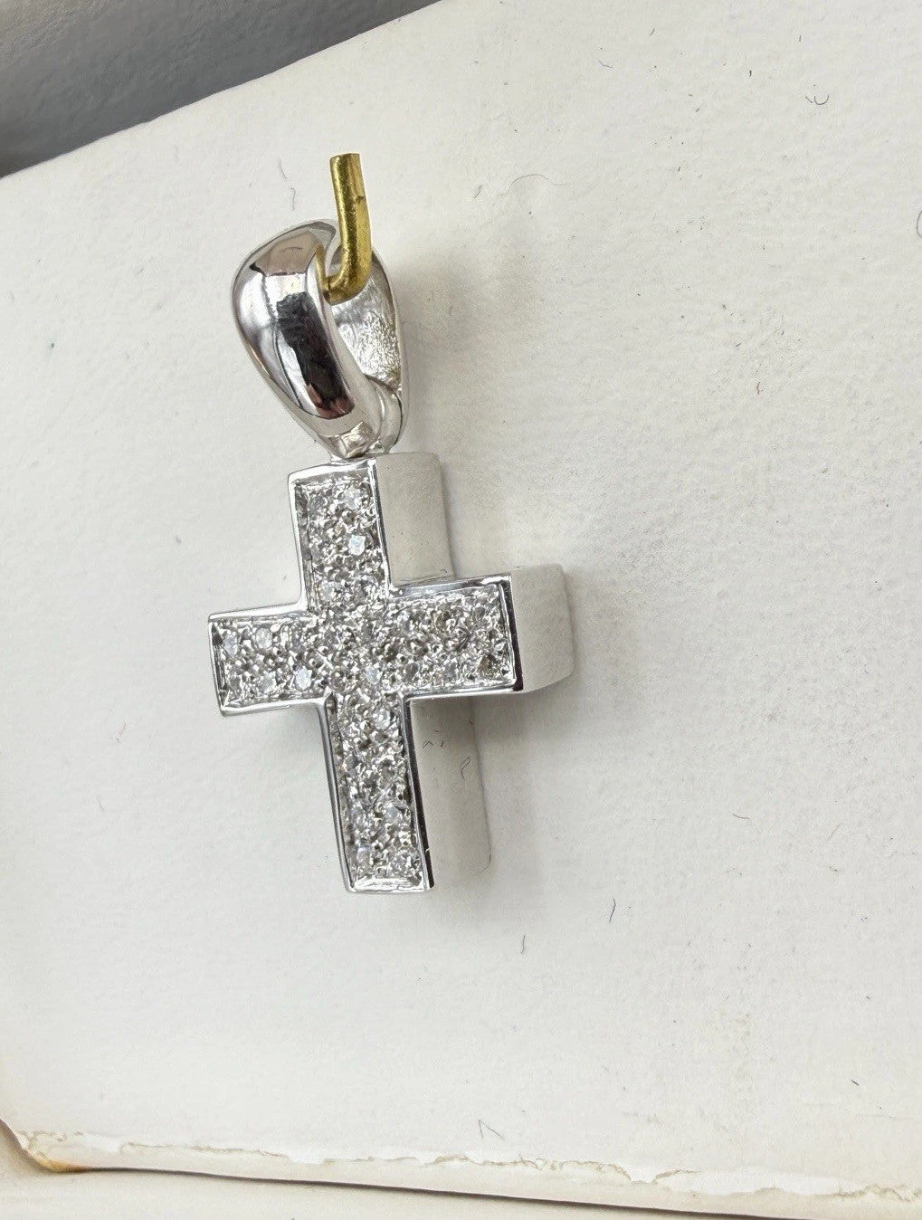 Croce Salvini in oro bianco 18 kt con diamanti da 0,30 ct – foto 6