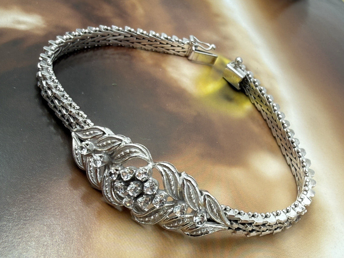 Bracciale semirigido vintage in oro bianco 18 kt, anni '70 – foto 8