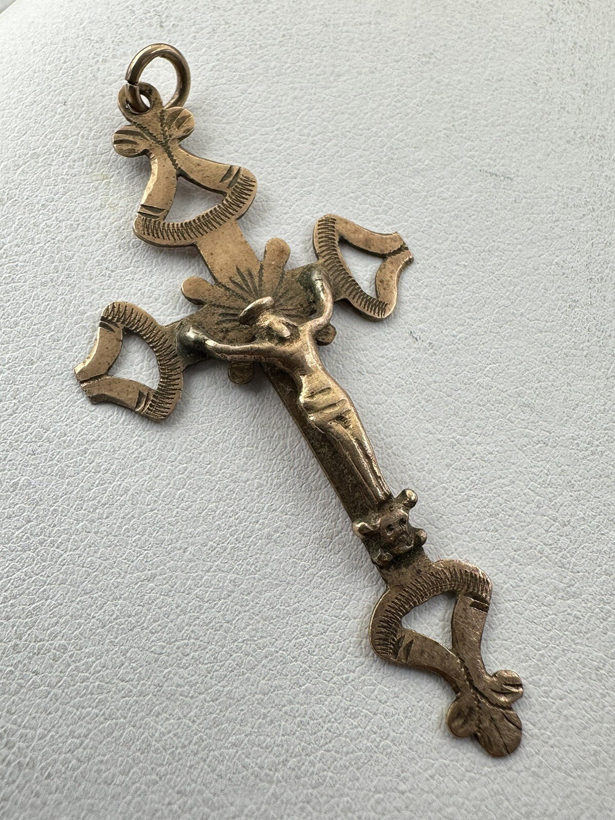 Croce borbonica in oro rosso 6/7 kt con punzone del Regno, fine '800 – foto 4