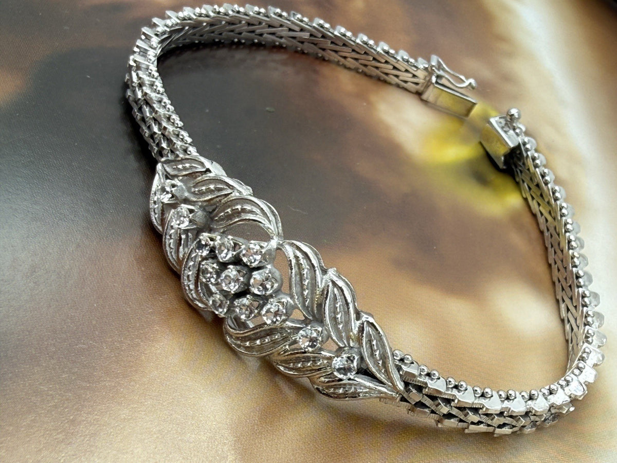 Bracciale semirigido vintage in oro bianco 18 kt, anni '70 – foto 9
