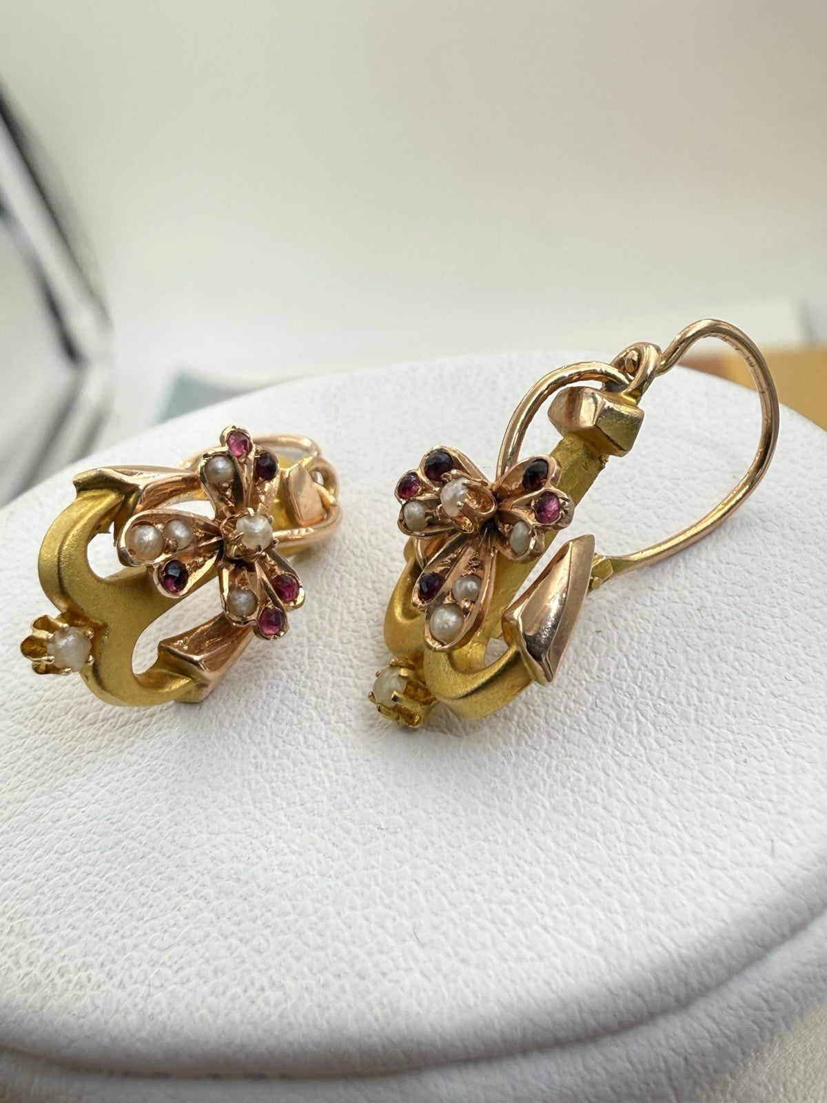 Parure antica bracciale, spilla e orecchini in oro 6/7 kt, fine '800 – foto 22