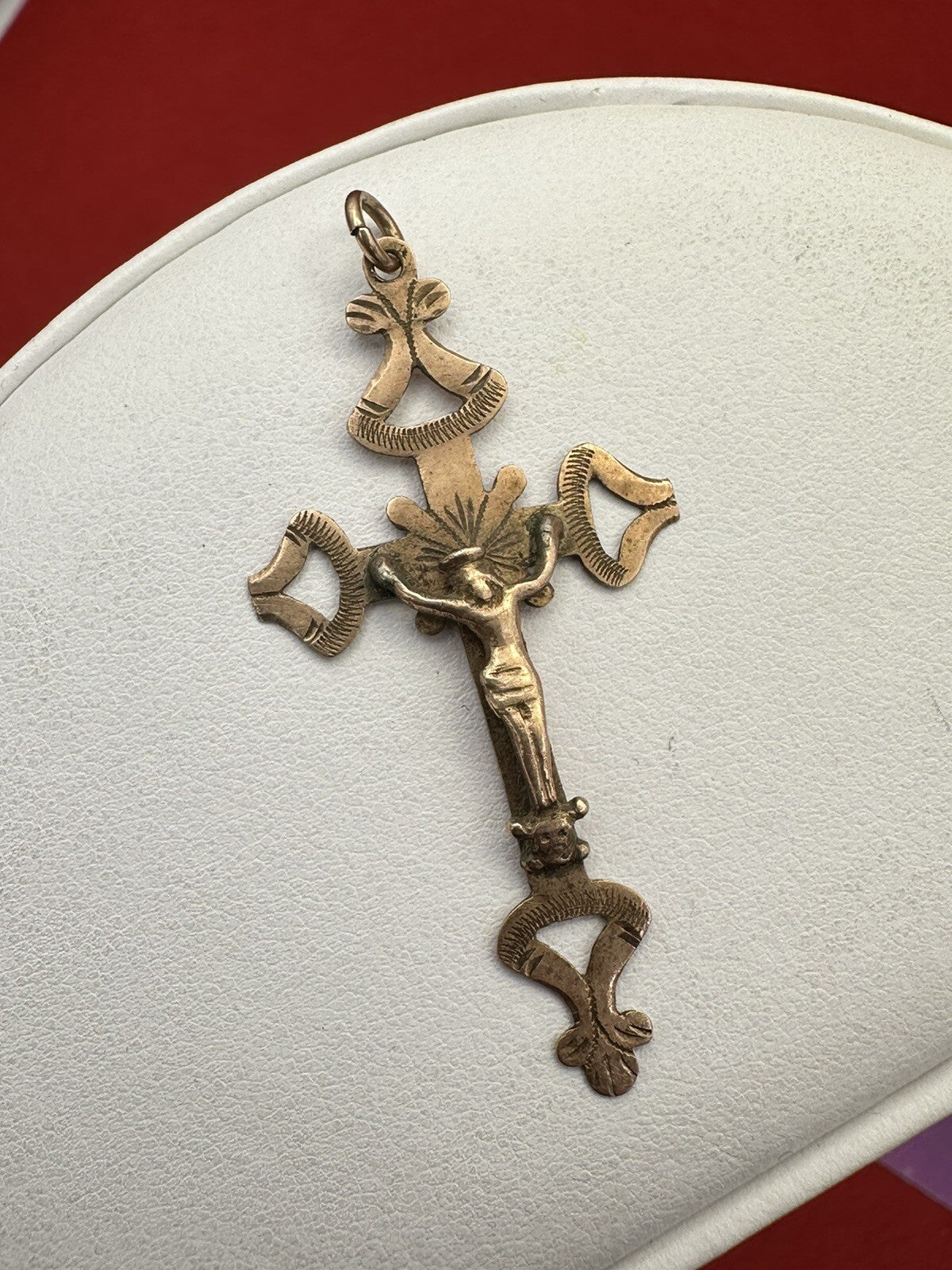 Croce borbonica in oro rosso 6/7 kt con punzone del Regno, fine '800 – foto 11