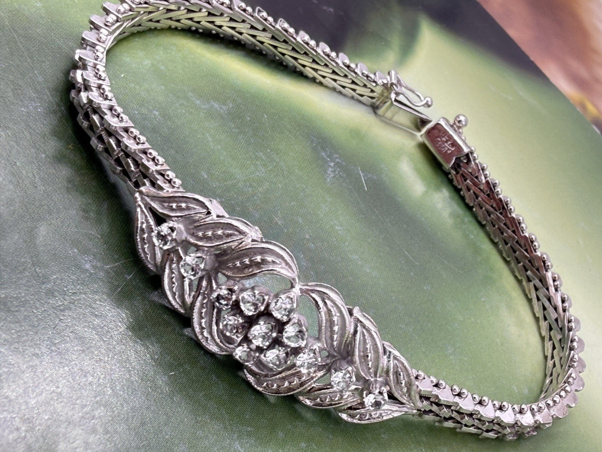 Bracciale semirigido vintage in oro bianco 18 kt, anni '70 – foto 11