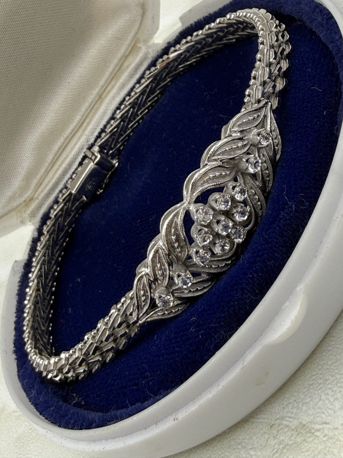 Bracciale semirigido vintage in oro bianco 18 kt, anni '70 – foto 17
