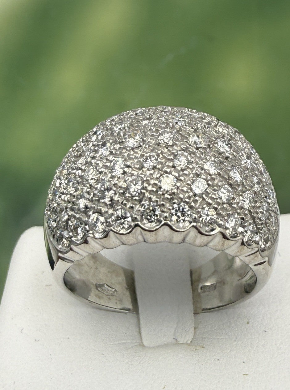 Anello a fascia in oro bianco 18 kt con 2 ct di brillanti – foto 21