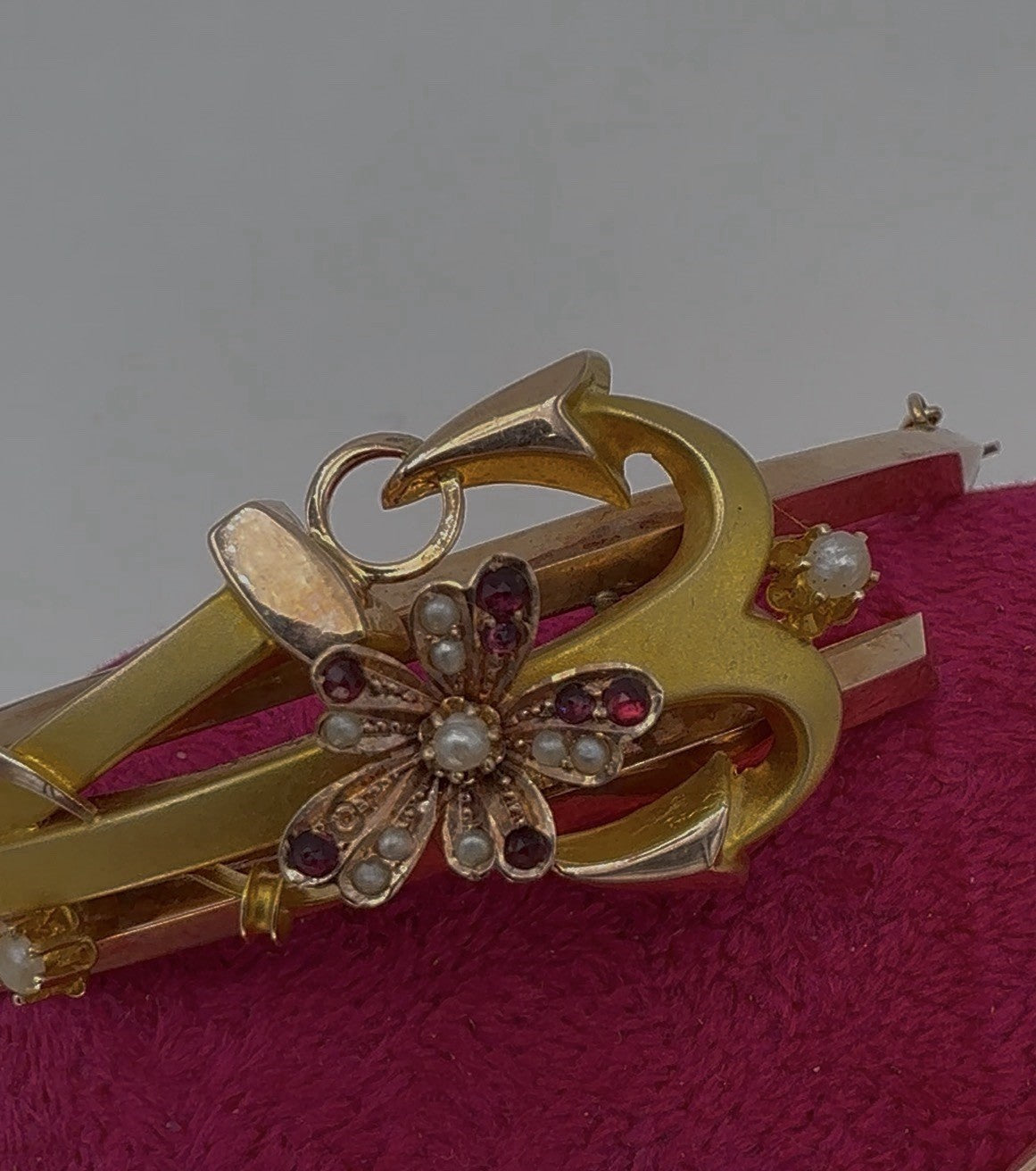 Parure antica bracciale, spilla e orecchini in oro 6/7 kt, fine '800 – foto 16