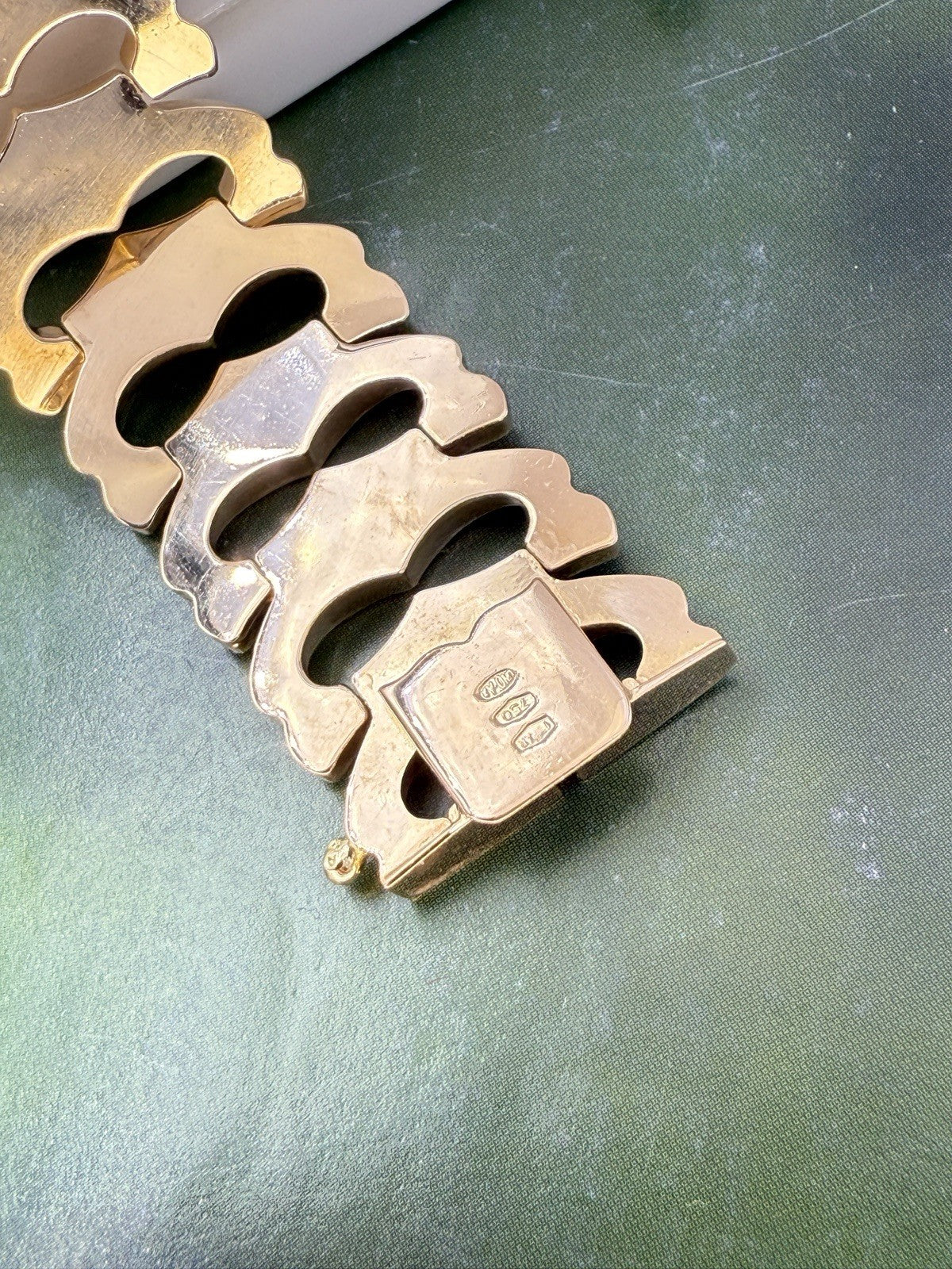 Bracciale tappeto semirigido vintage in oro rosa 18 kt, anni '60 – foto 10