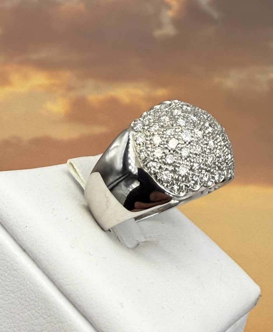 Anello a fascia in oro bianco 18 kt con 2 ct di brillanti – foto 15