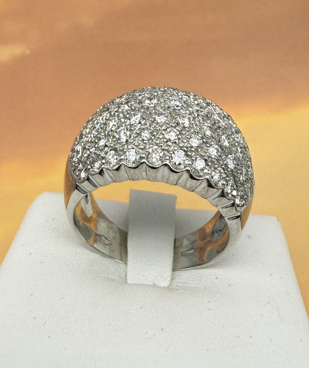 Anello a fascia in oro bianco 18 kt con 2 ct di brillanti – foto 11