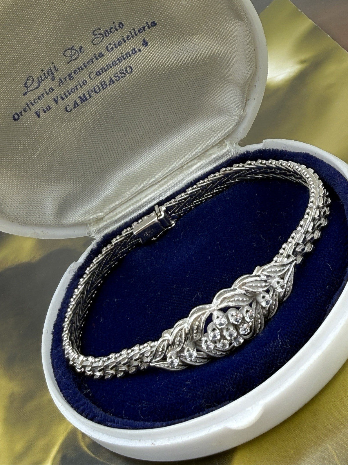 Bracciale semirigido vintage in oro bianco 18 kt, anni '70 – foto 16