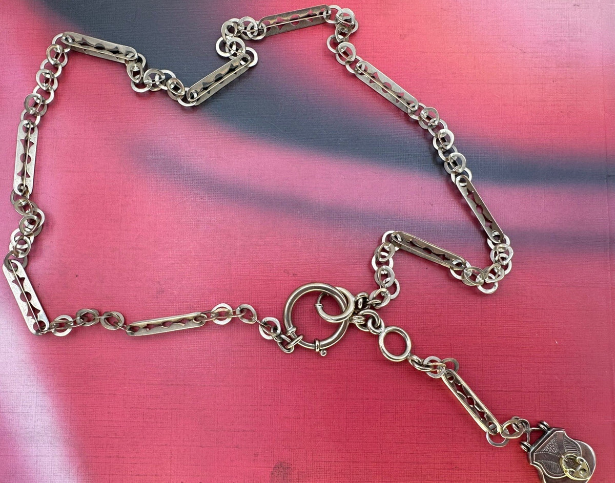 Collana in oro rosa 9 kt con moschettone e pendente a borsetta, inizi '900 – foto 17
