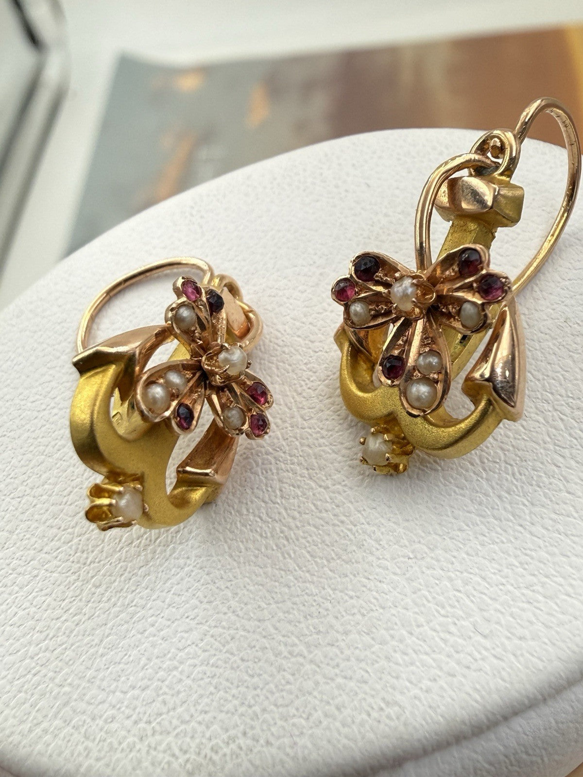 Parure antica bracciale, spilla e orecchini in oro 6/7 kt, fine '800 – foto 23