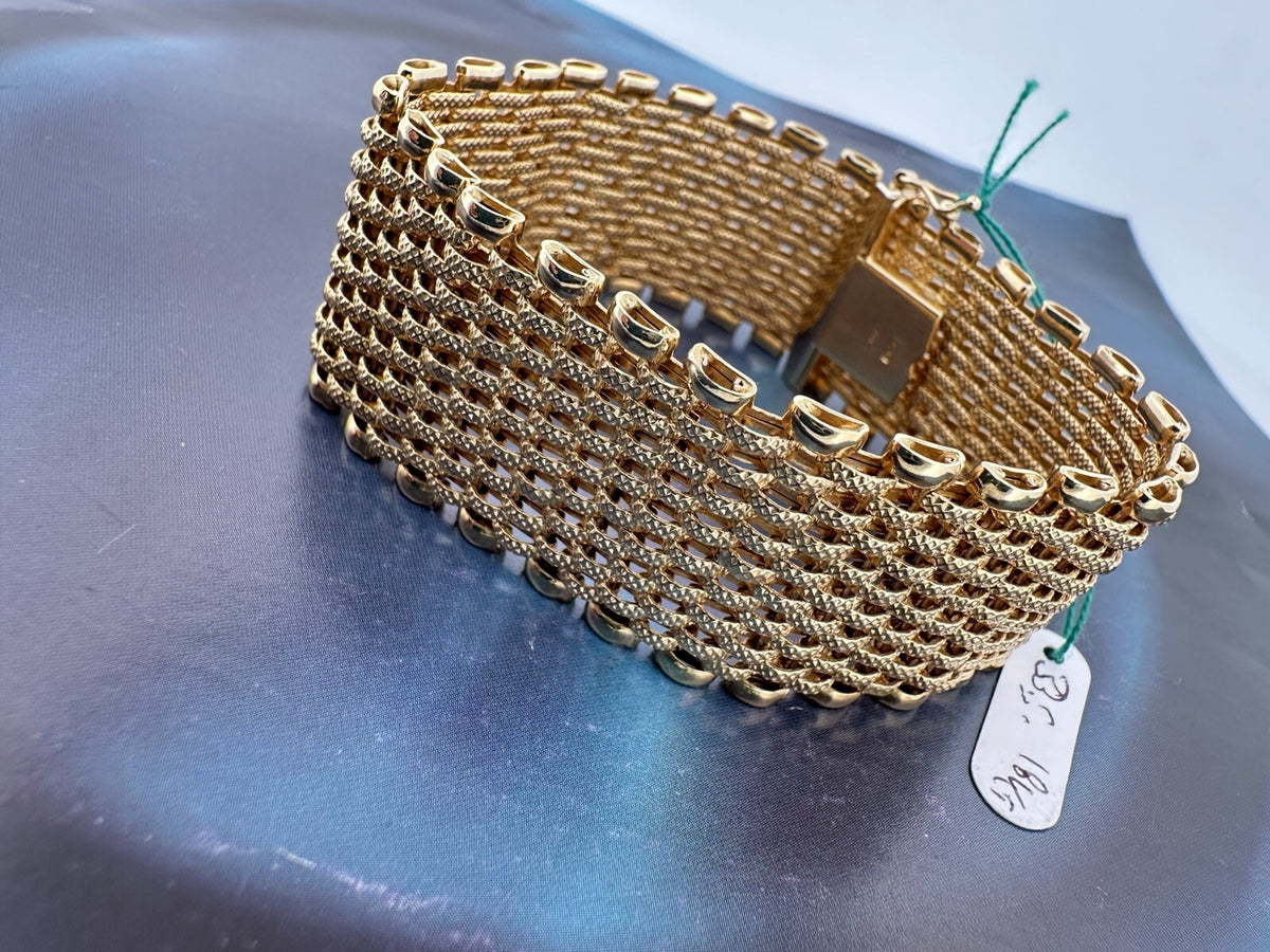 Bracciale tappeto in oro giallo massiccio 18 kt – foto 18