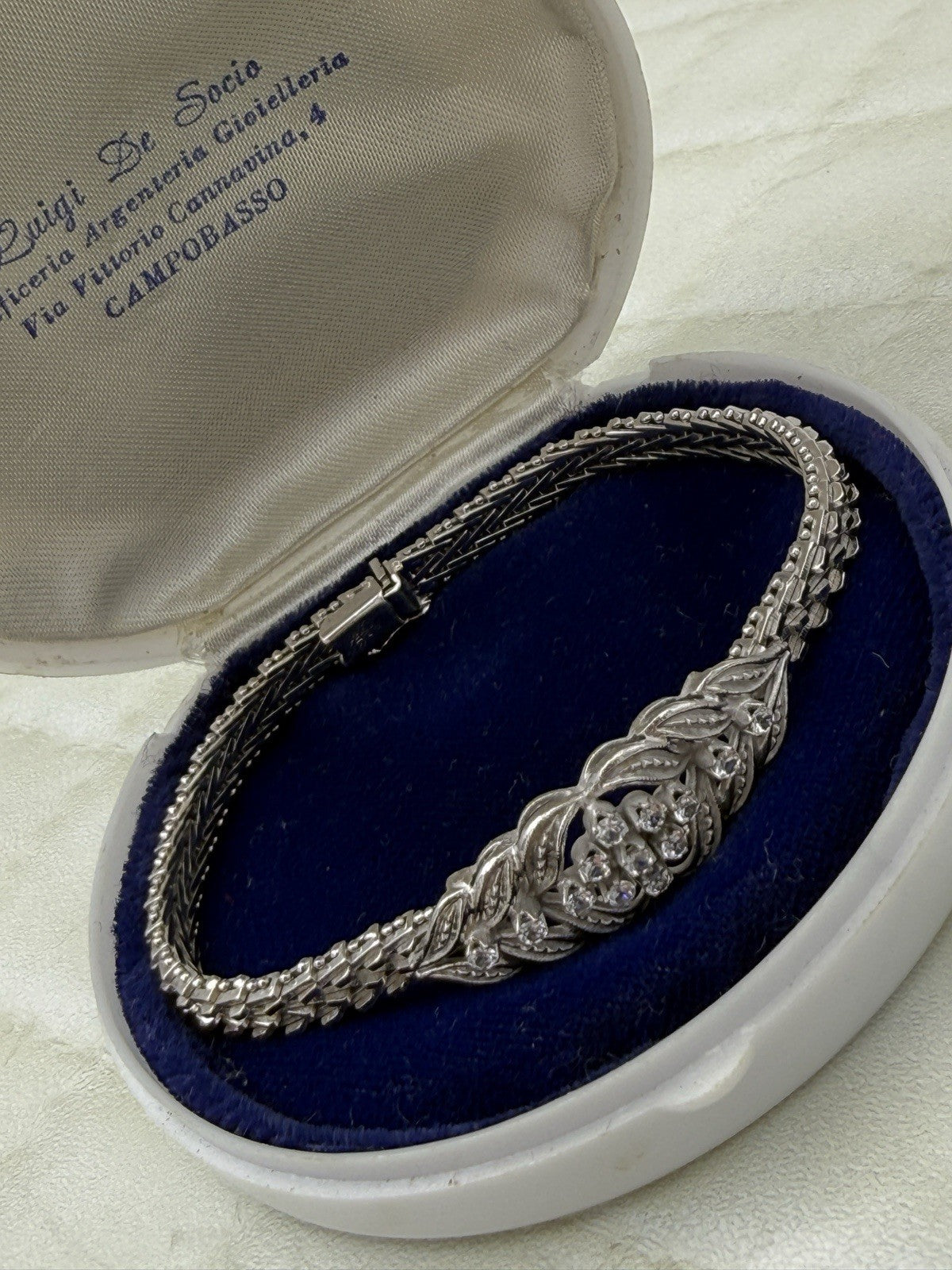 Bracciale semirigido vintage in oro bianco 18 kt, anni '70 – foto 19