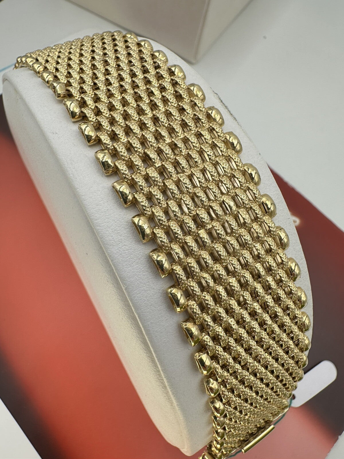 Bracciale tappeto in oro giallo massiccio 18 kt – foto 3