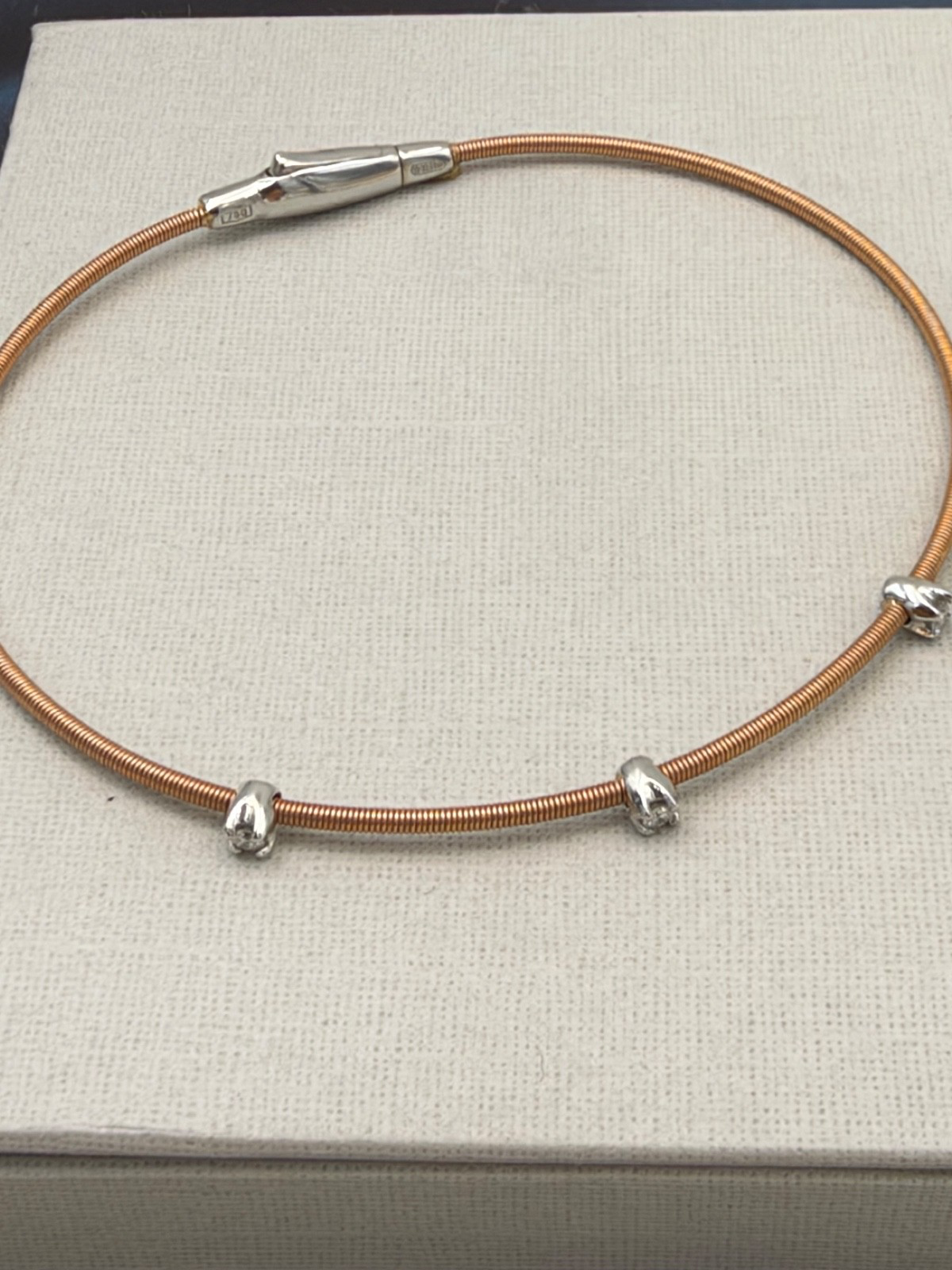 Bracciale Marco Bicego Santorini in oro rosa 18 kt con diamanti – foto 6