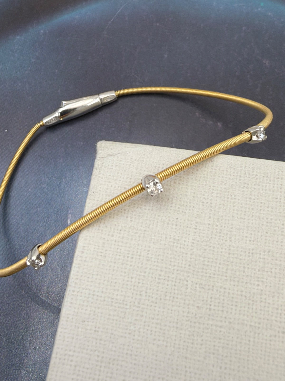 Bracciale Marco Bicego Santorini in oro giallo 18 kt con diamanti – foto 6