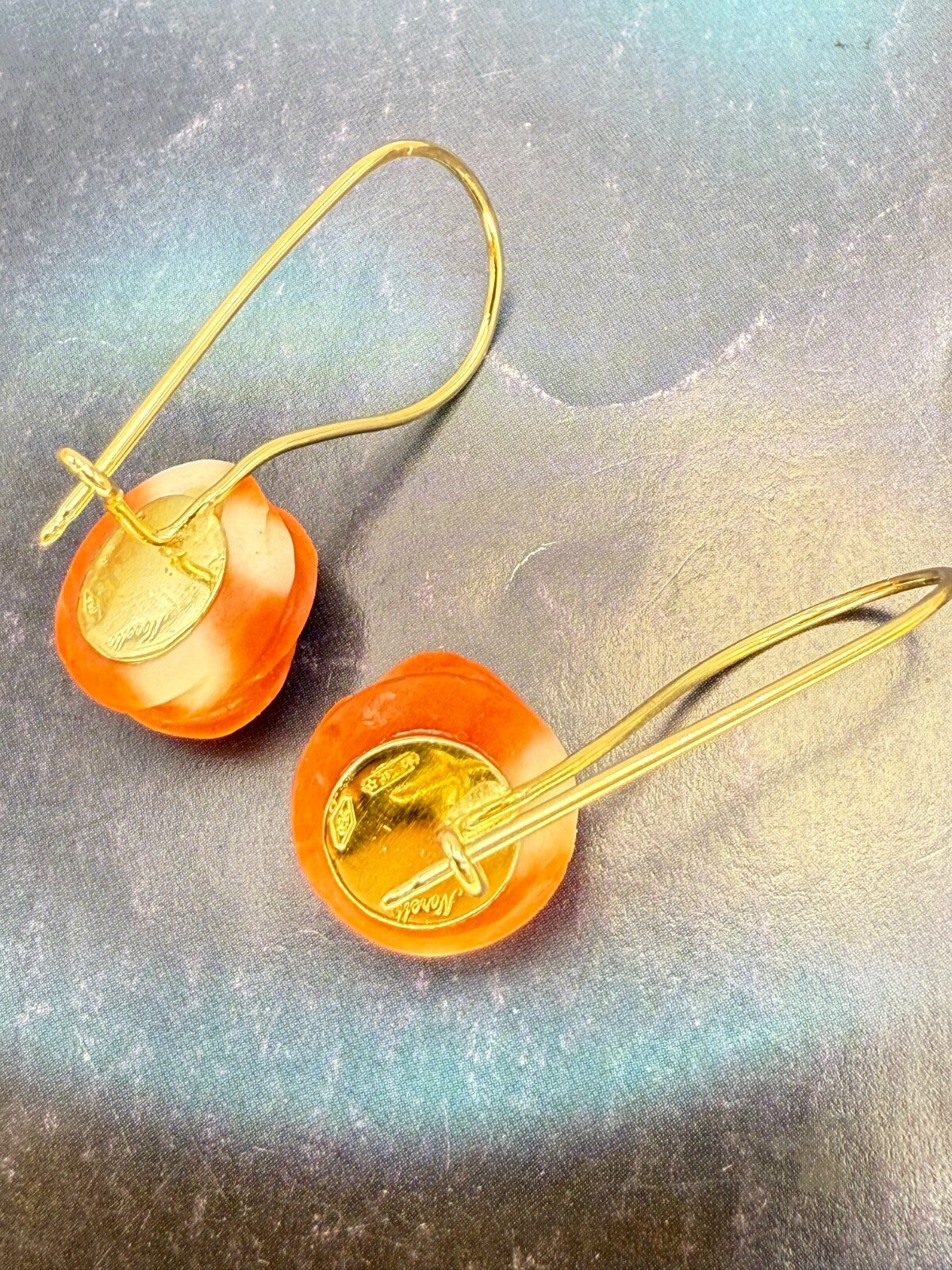 Orecchini a rosa in corallo cerasuolo con brillanti, oro 18 kt – foto 14