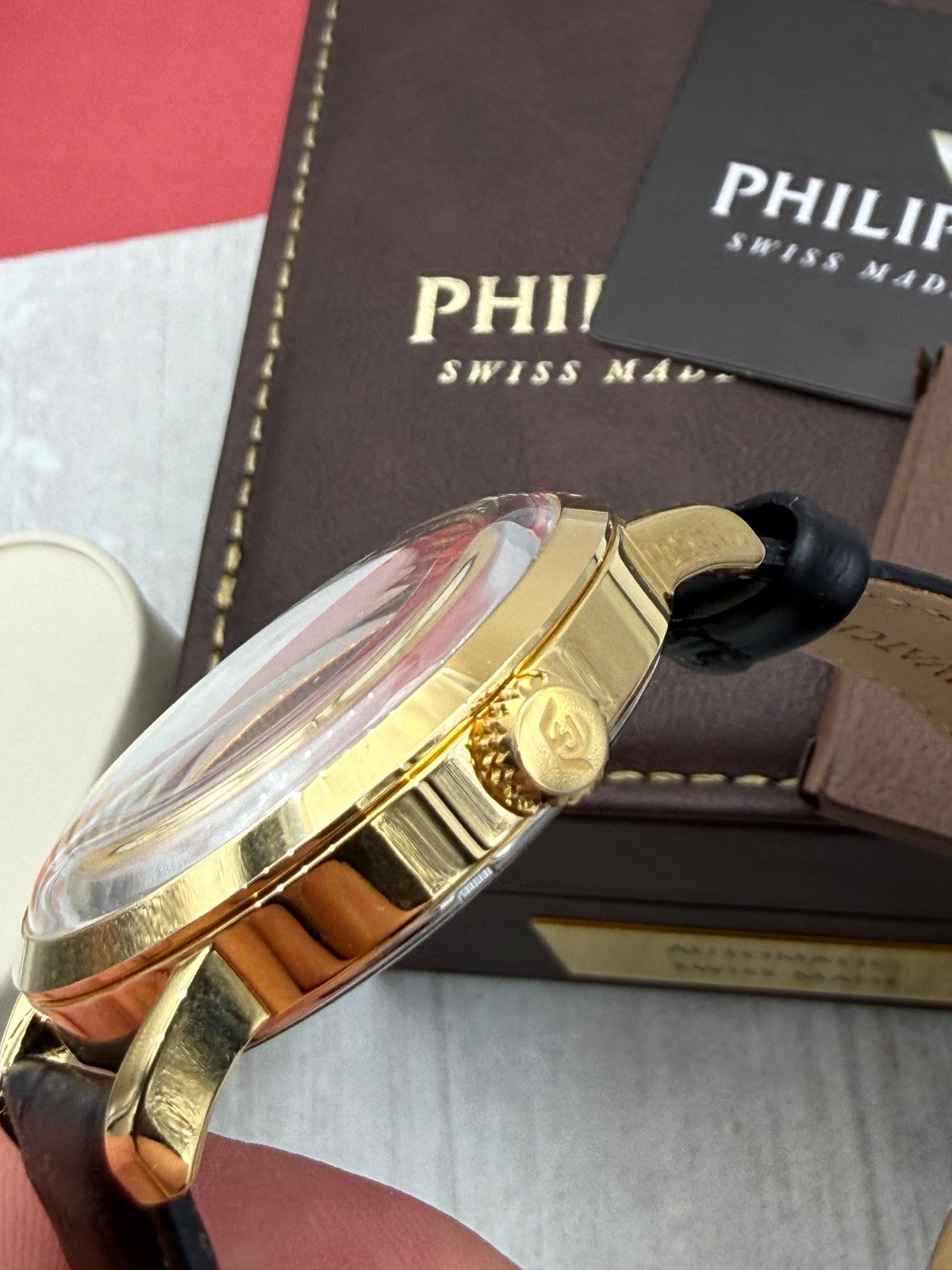Orologio Philip Watch Sunray automatico in acciaio dorato, 41 mm – foto 17