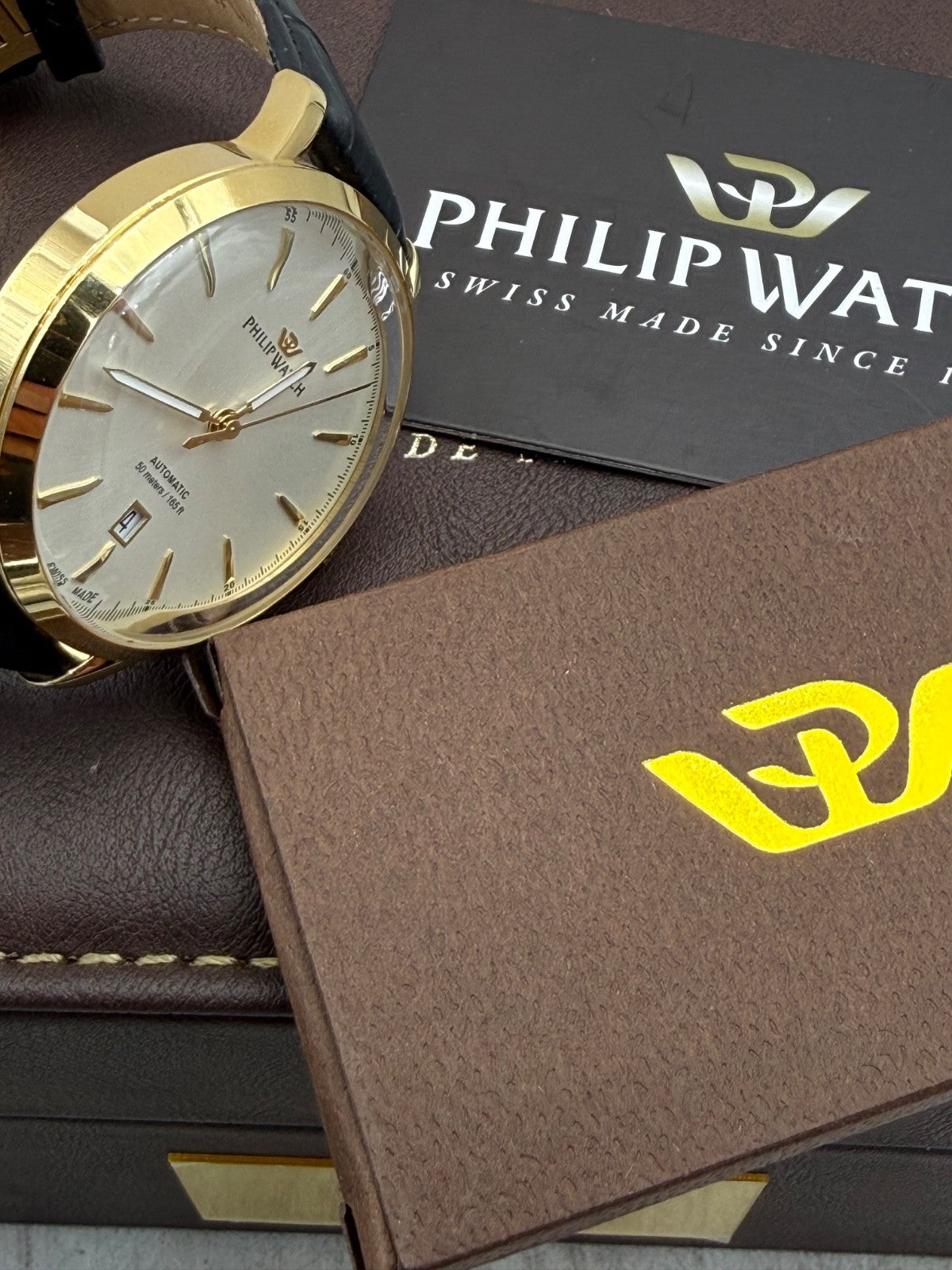 Orologio Philip Watch Sunray automatico in acciaio dorato, 41 mm – foto 19