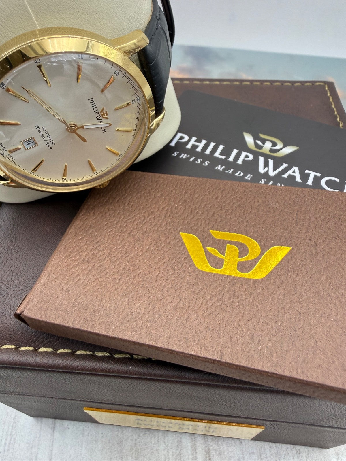 Orologio Philip Watch Sunray automatico in acciaio dorato, 41 mm – foto 3