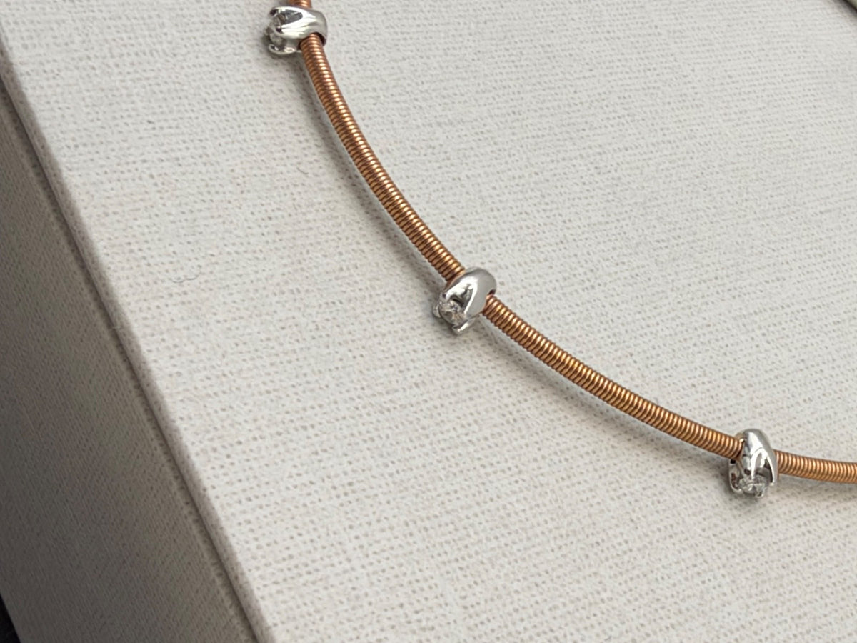 Bracciale Marco Bicego Santorini in oro rosa 18 kt con diamanti – foto 8