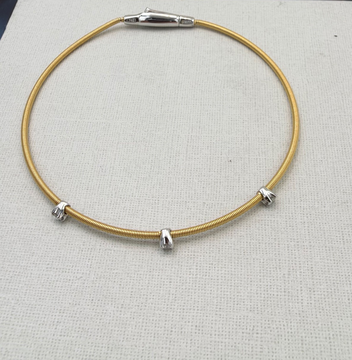 Bracciale Marco Bicego Santorini in oro giallo 18 kt con diamanti – foto 3