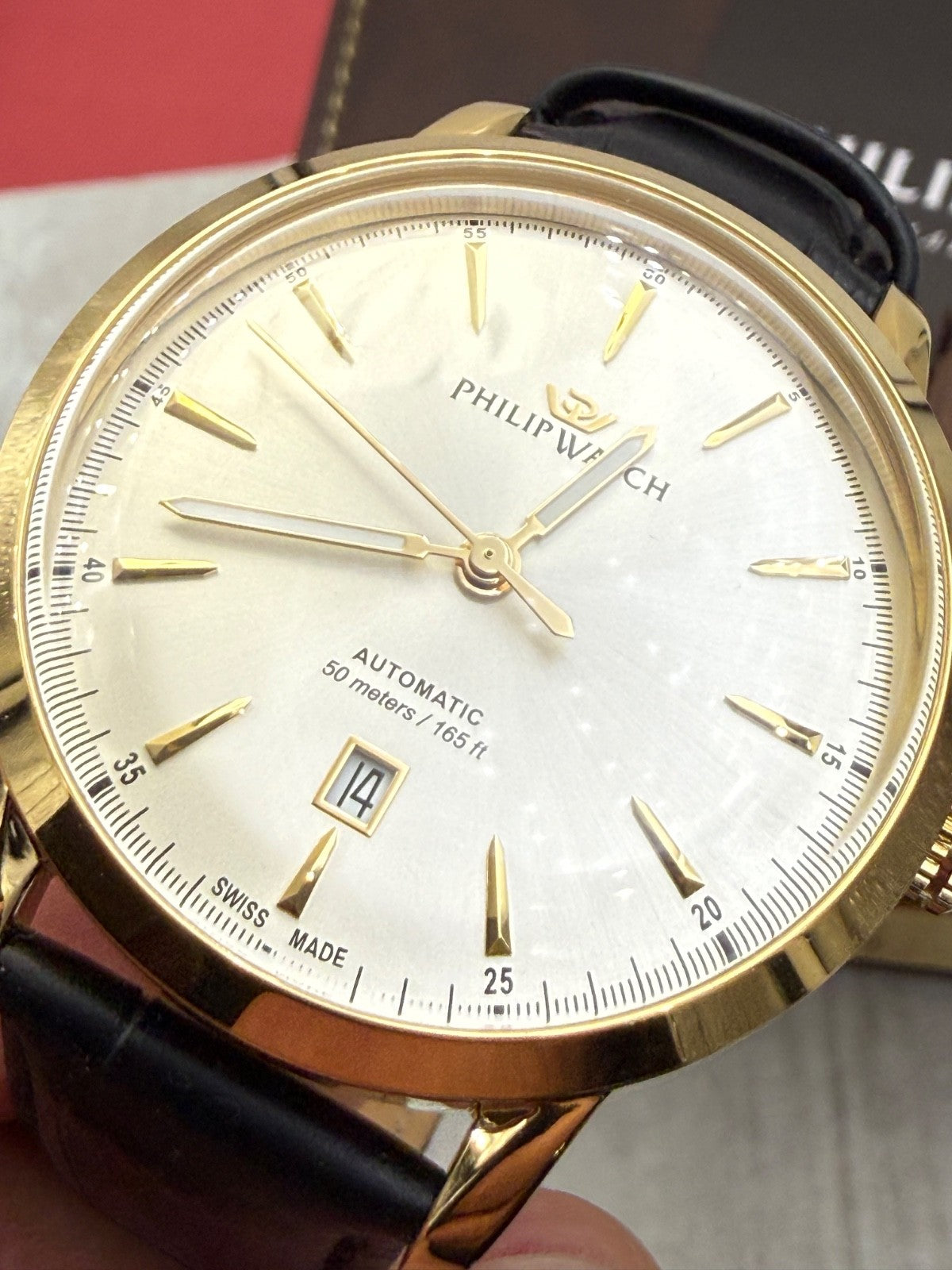 Orologio Philip Watch Sunray automatico in acciaio dorato, 41 mm – foto 15