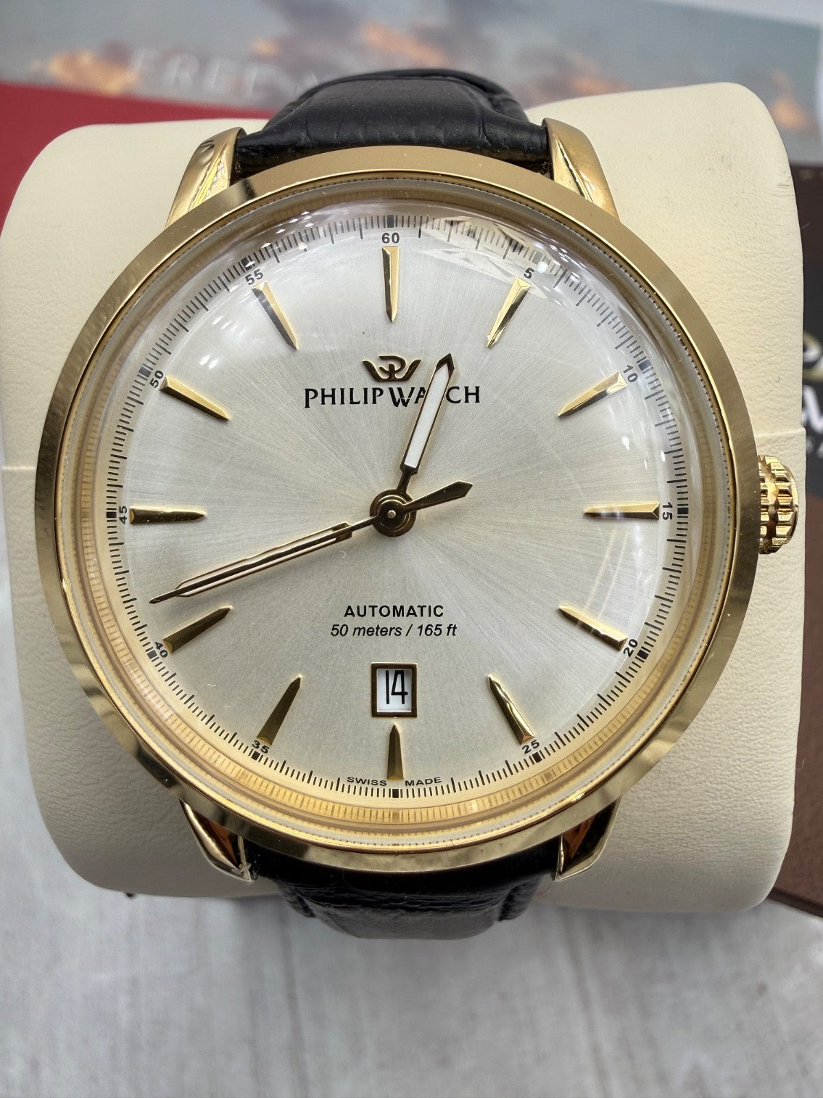 Orologio Philip Watch Sunray automatico in acciaio dorato, 41 mm – foto 4