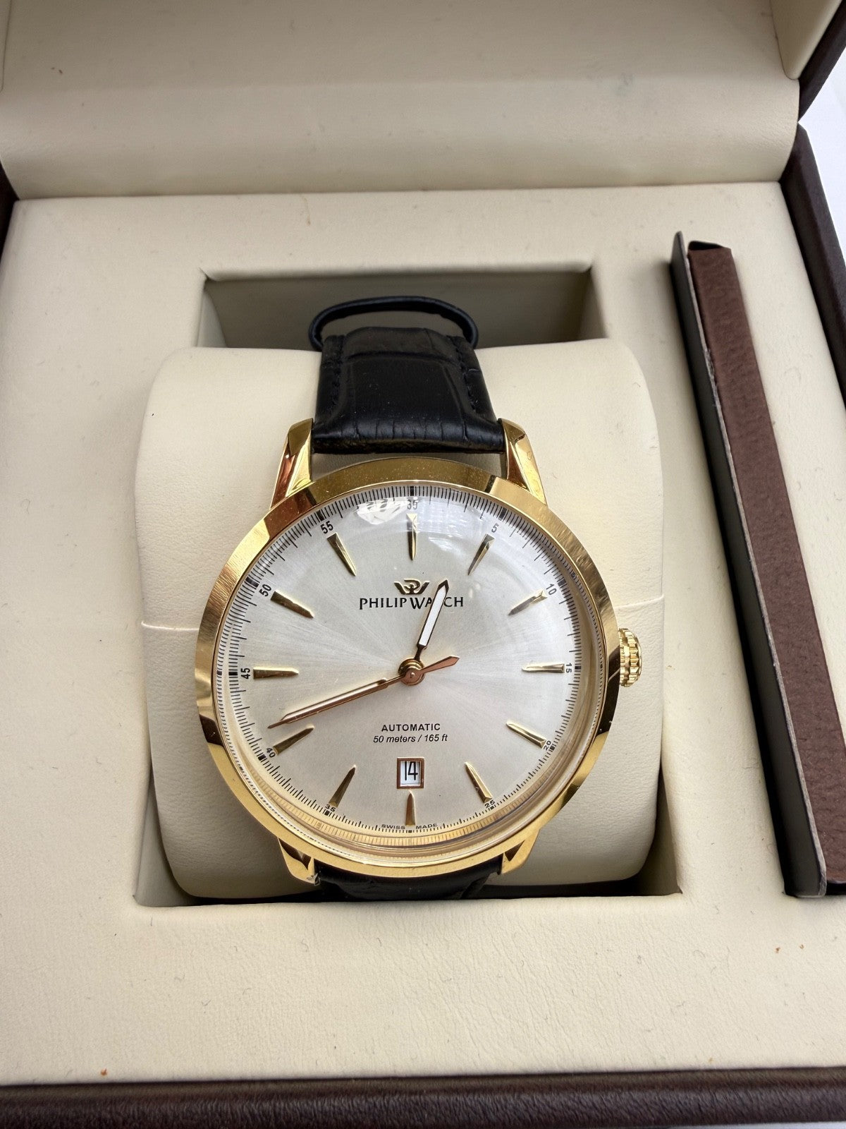 Orologio Philip Watch Sunray automatico in acciaio dorato, 41 mm – foto 5