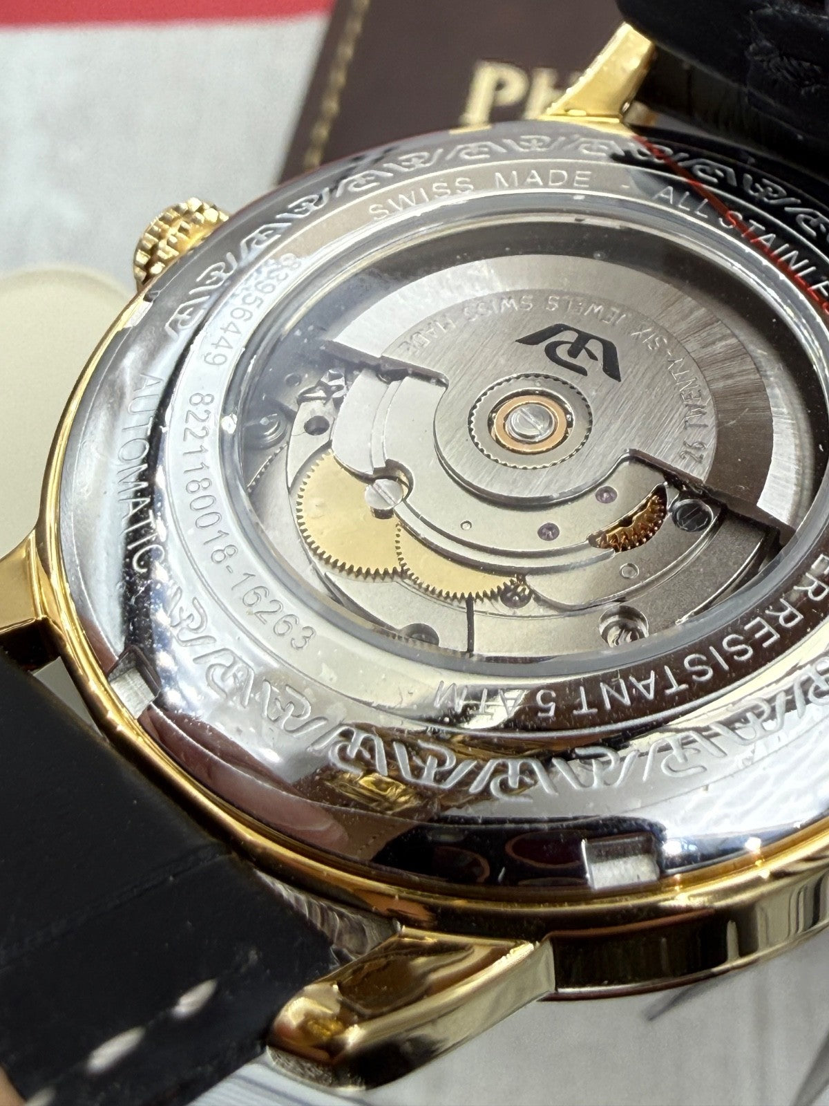 Orologio Philip Watch Sunray automatico in acciaio dorato, 41 mm – foto 12