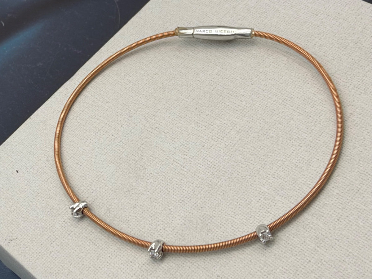 Bracciale Marco Bicego Santorini in oro rosa 18 kt con diamanti – foto 5