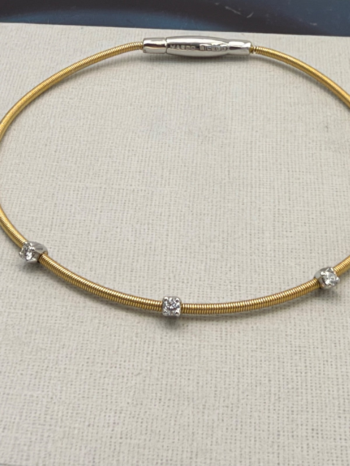Bracciale Marco Bicego Santorini in oro giallo 18 kt con diamanti – foto 8