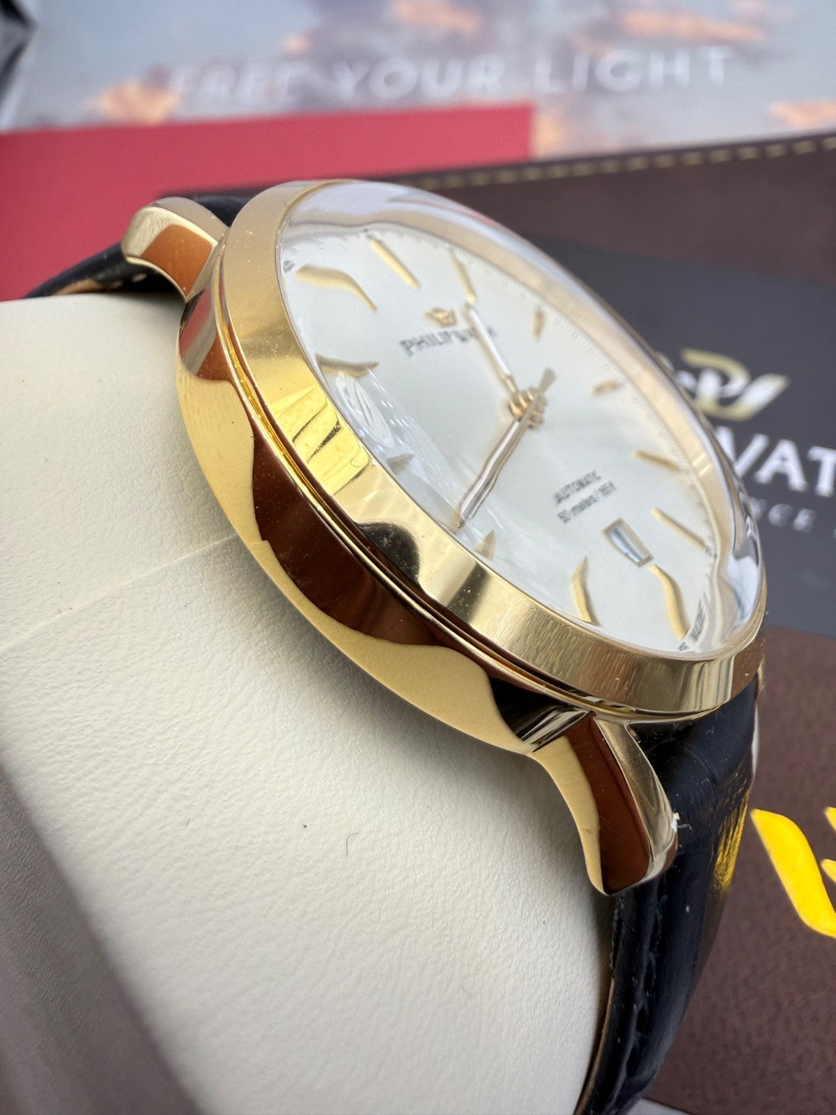 Orologio Philip Watch Sunray automatico in acciaio dorato, 41 mm – foto 7