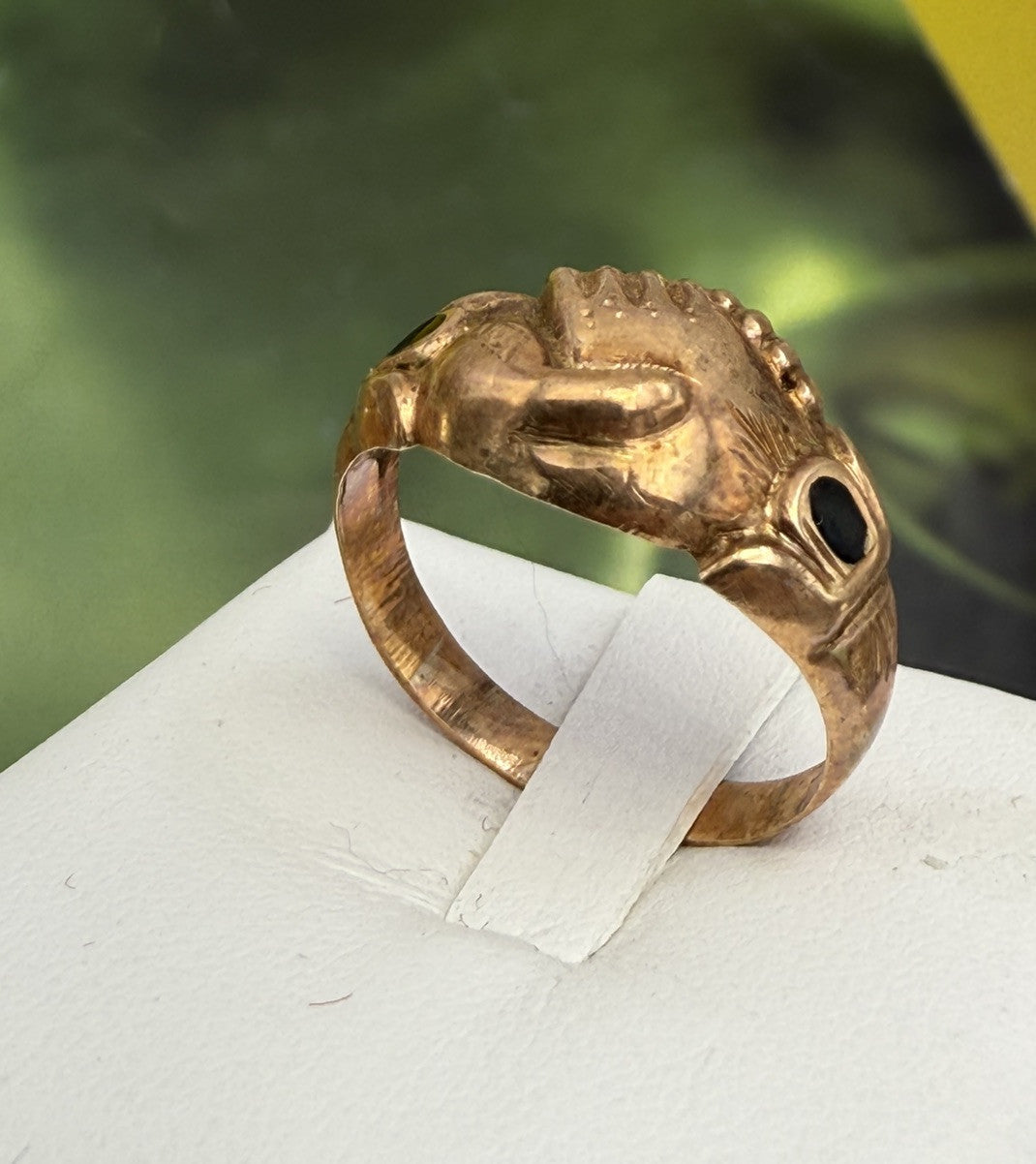 Anello borbonico Legame d'amore in oro 6/7 kt con smalti, fine '800 – foto 8